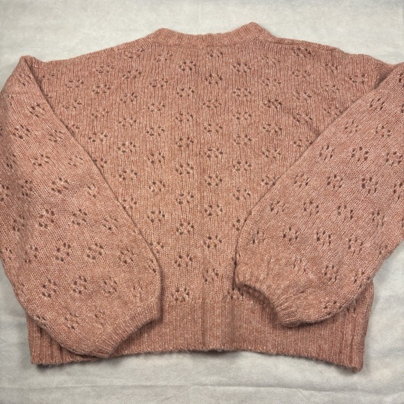 Women's XL Joie Lihui Wool /Alpaca /Nylon Sweater Tulip Pink NWT - Picture 9 of 9
